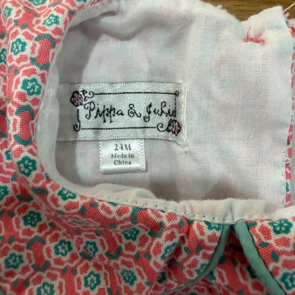 Pippa & Julie Floral Pink and Blue Dress size 24 M - Picture 2 of 3